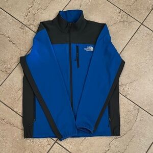 The North Face Blue and Gray Performance Jacket with Color-Blocking